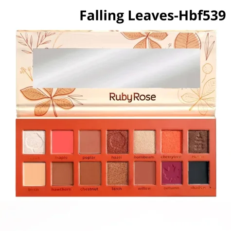 Ruby Rose Falling Leaves Paleta de sombras 14 Colores